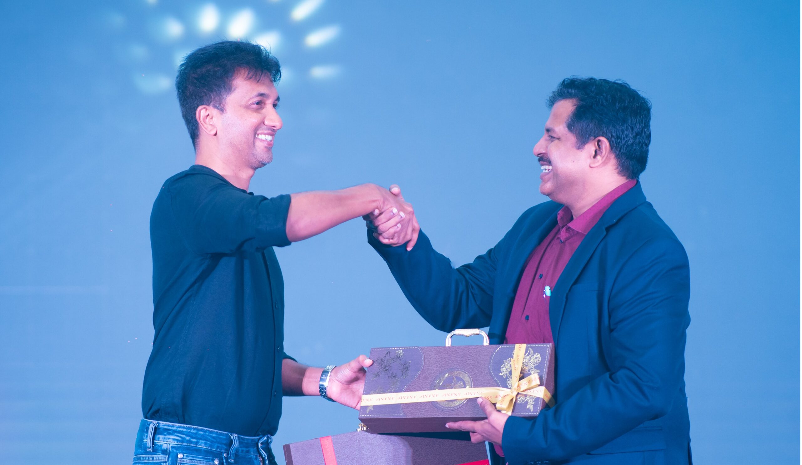 Anees K. M. with Musthafa at the iD Dream Team event