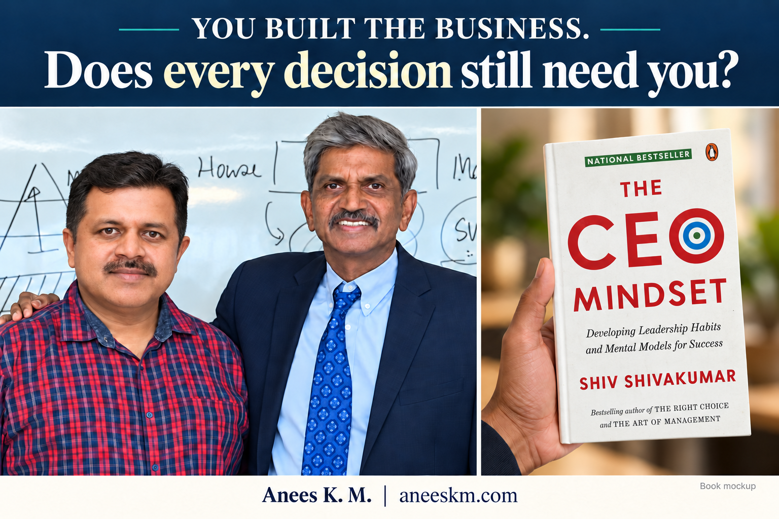 Anees K. M. with Shiv Shivakumar during his time at iD Fresh Food.